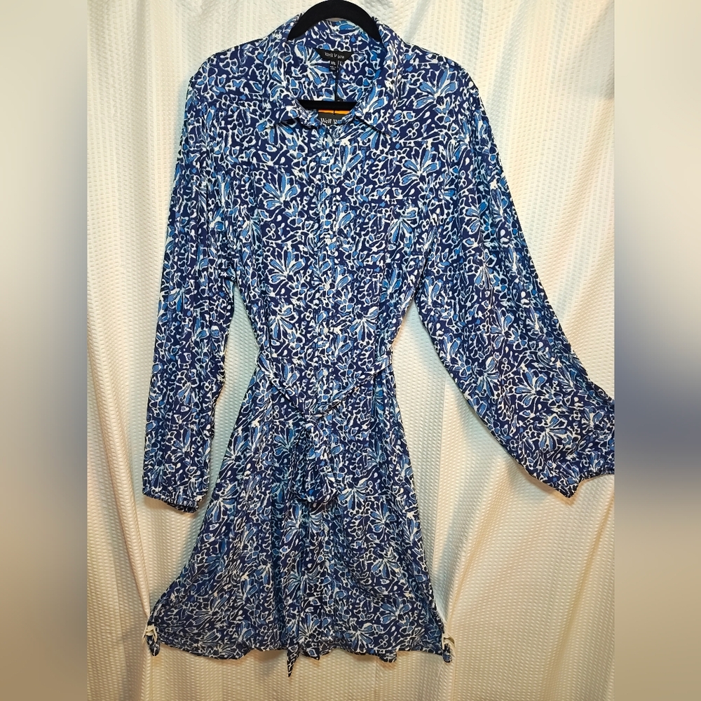 XXL Long Sleeve Midi Shirt Dress NWT
